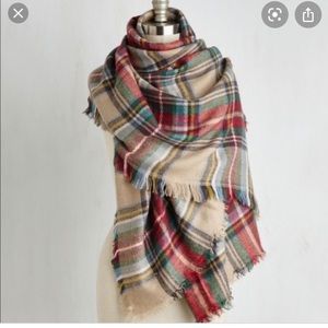 ModCloth loch & key tartan plaid blanket scarf